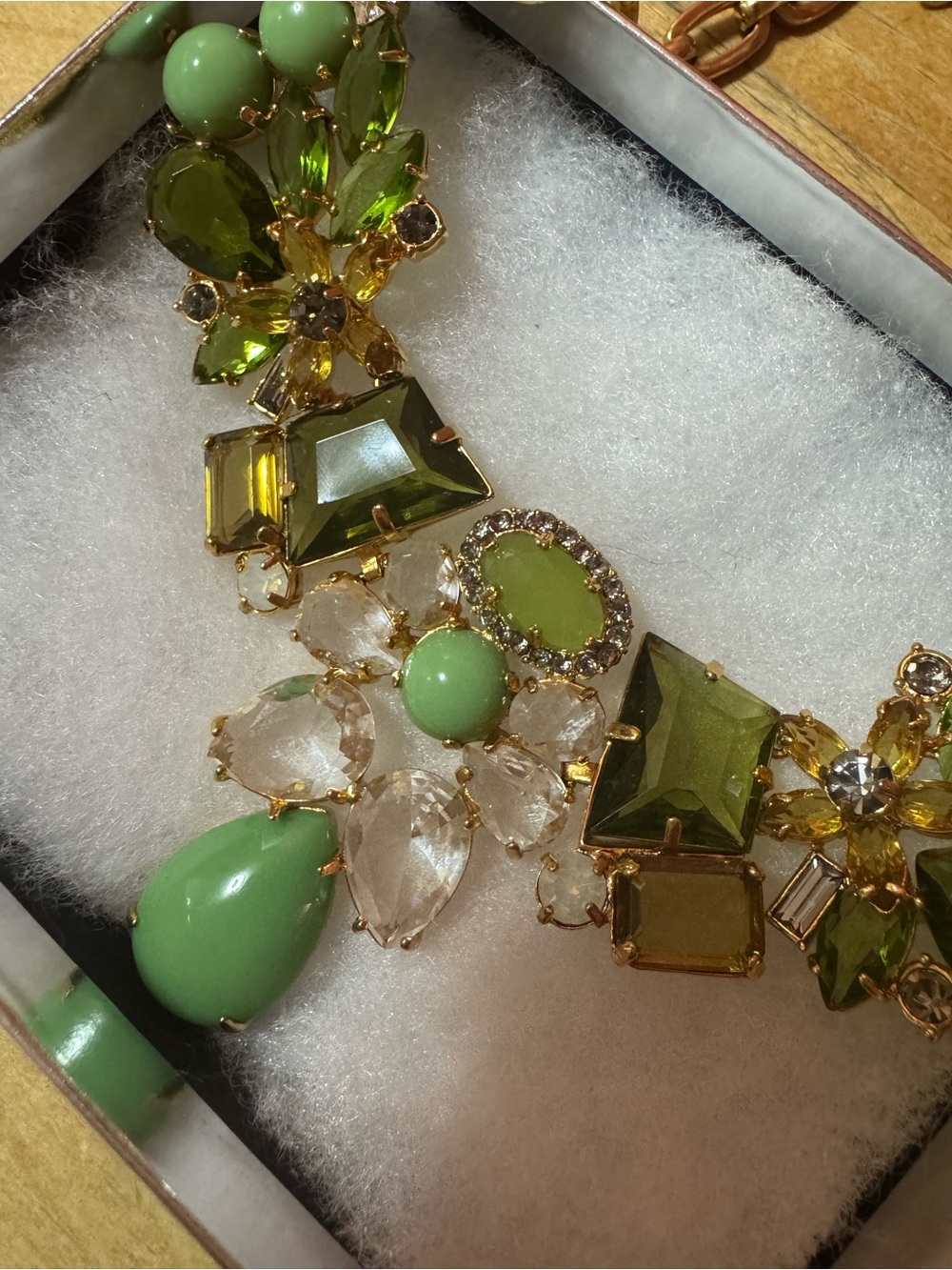 PRE-LOVED J. Crew Green Crystal Statement Necklace